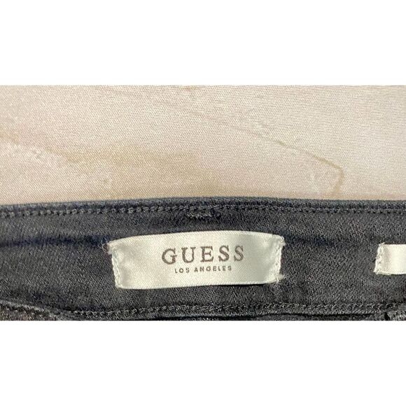 Guess Skinny Ankle Dark Was Distressed Jeans - Picture 4 of 8